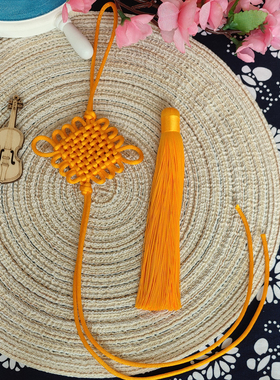 中国结五帝钱diy材料纯手工绑物件红绳子编织线流苏穗子自己动手