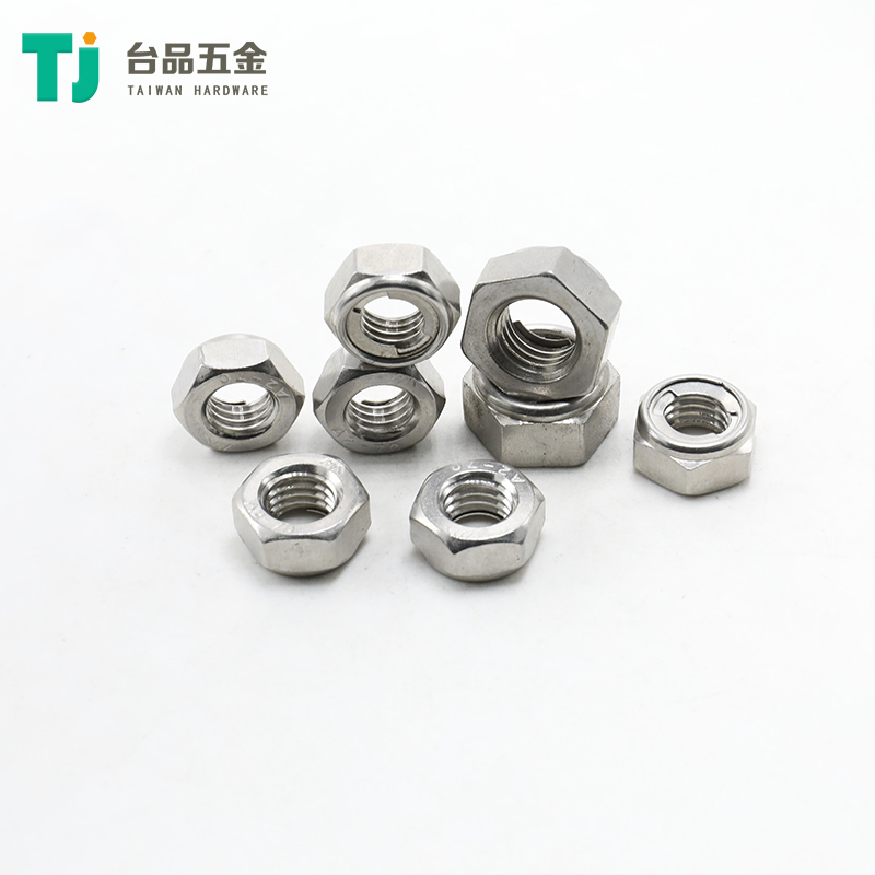 不锈钢防松螺母铁锁紧六角金属尼龙防滑防脱M2M3M4M8M10M24螺丝帽 - 图3