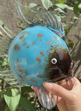 琉璃璃亲嘴鱼摆件 可手SKQ工打造 多色选 北玻装欧风格 家居饰