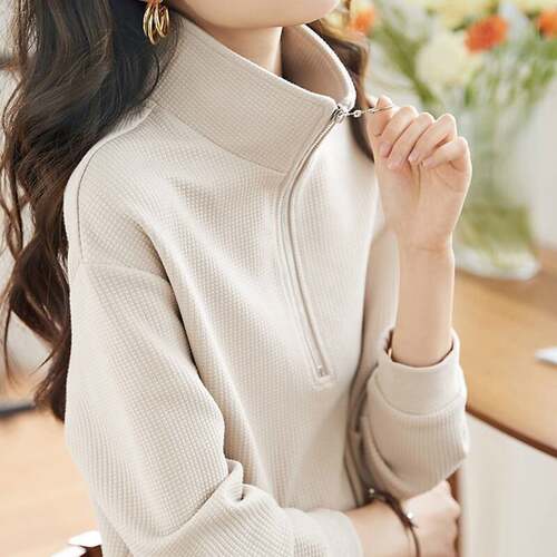 ALOACTIVE瑜伽套装女秋冬运动风半拉链针织两件套垂感户外健身服 - 图1