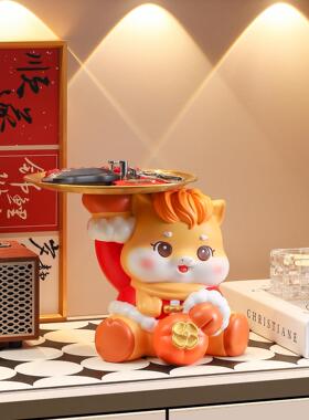喜庆生肖马入户玄关钥匙收纳摆件家居客厅马年装饰品新年乔迁礼物