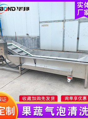 果蔬清洗机菠菜清洗流水线叶类蔬菜清洗机大型净菜设备