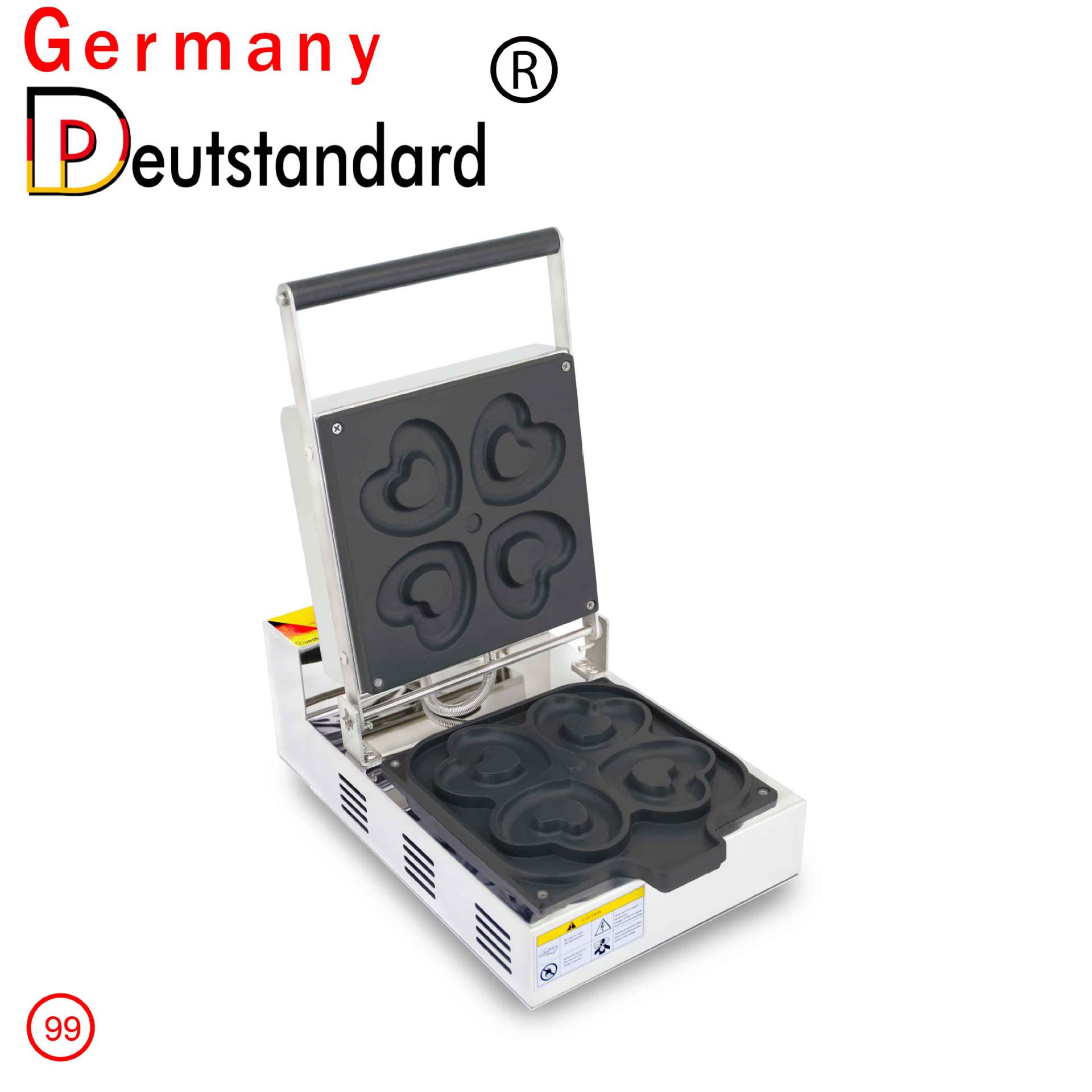 Heart-shaped donuts, love waffle machines, commercial electric scone machines, double-sided heating baking snack equipment
