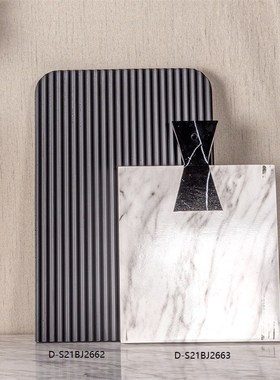 创意侘寂风厨房砧板摆件样板间橱柜装饰K品北欧几何面包板摆设品