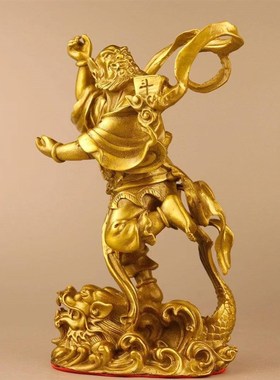 天师铜钟馗摆件魁星点斗魁星踢斗B钟馗铜像书房家居办公室装饰摆