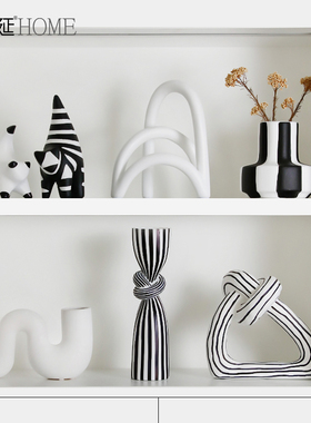 北欧轻奢高级感小众摆件家居民宿样板间装饰品客厅酒店电视柜摆设