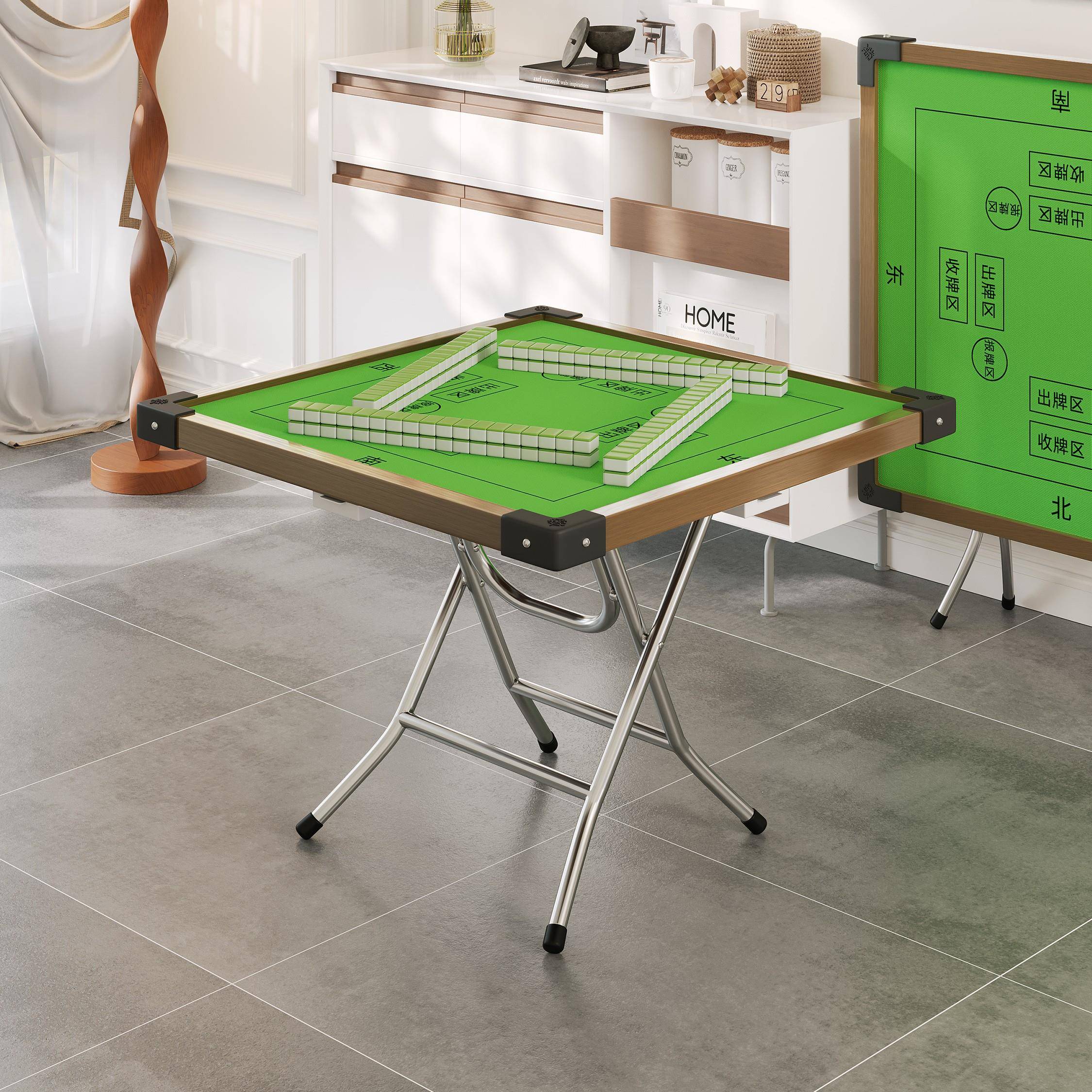 麻将桌可折叠家用小型棋牌桌子手搓简易可携式打牌桌手动棋牌掼蛋 - 图3
