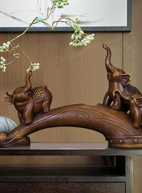 创意红酒架摆件酒柜电视柜展示架装饰品三只小象家居摆设结婚礼物