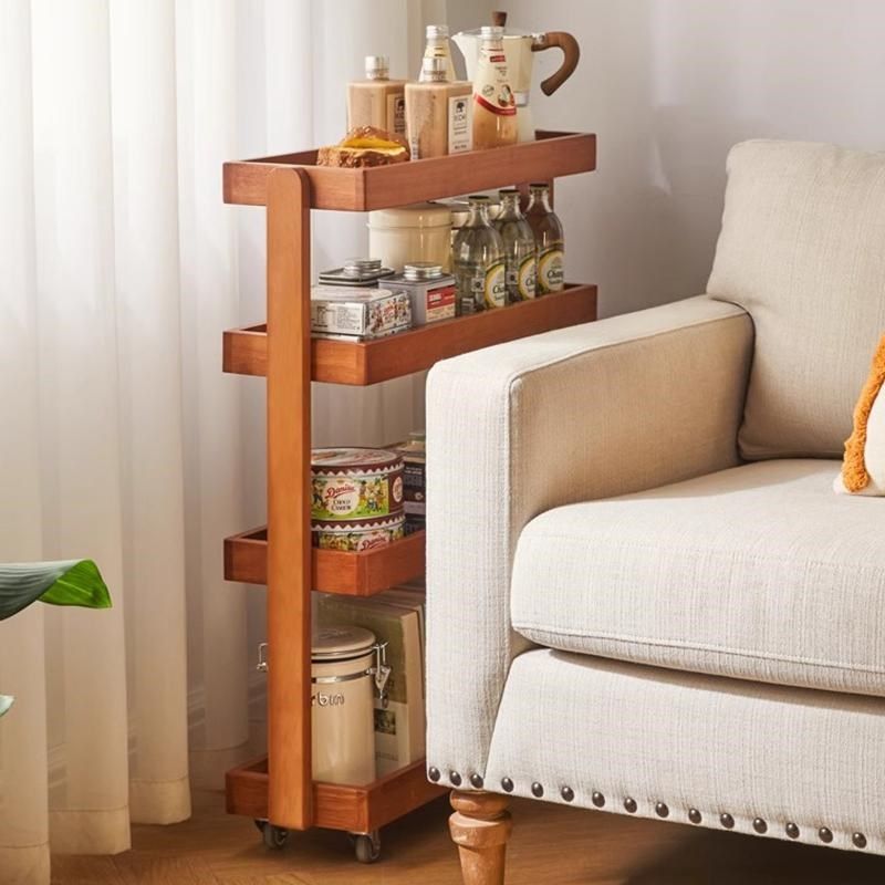 实木边几茶几沙发边柜可移动20cm置物架窄缝收纳柜极窄多层夹缝柜,淘宝优惠券,粉丝福利购,淘宝优惠卷
