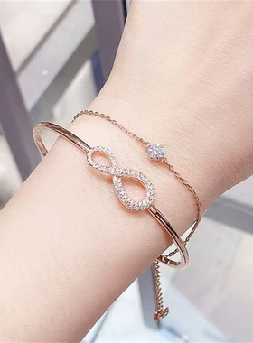 甜美情侣黑天黑天鹅手链女