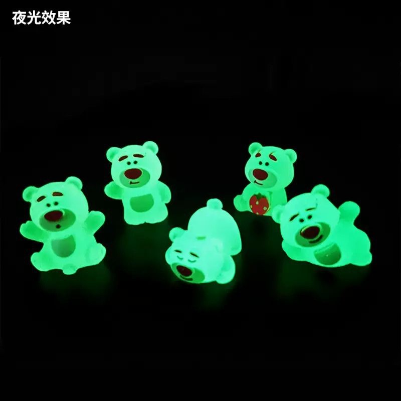 网红迷你草莓熊玩偶公仔摆件汽车桌面模型儿童2025爆款玩具夜光,淘宝优惠券,粉丝福利购,淘宝优惠卷