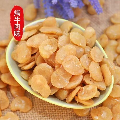 【净重袋装】蚕豆瓣去皮核桃兰花豆香辣味蟹黄味坚果炒豆豆瓣批发 - 图1