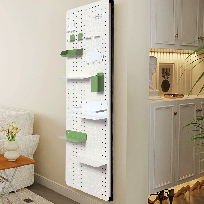 Metal perforated plate push-pull h mirror invisible dressing mirror full-body mirror can block wall-mounted entrance mirror bedroom fitting