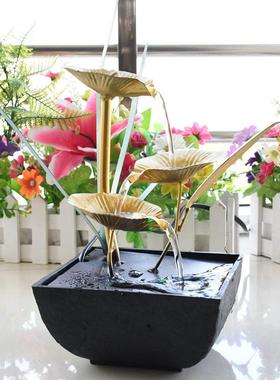欧式小喷泉流水招财、创意个性摆件、家居装饰、风水轮礼品、桌面