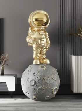 宇航员客厅大型落地式装饰品家居装饰店宇航员雕塑乔迁礼物
