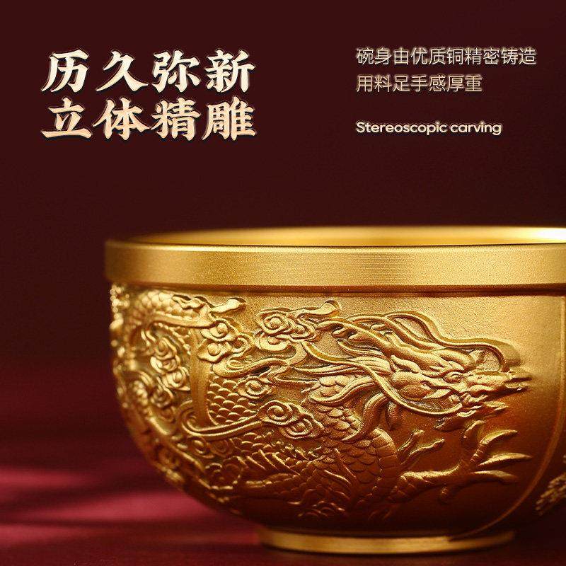 黄铜供碗供佛铜碗摆件佛前供碗金碗筷三件套小铜碗筷勺新生儿礼品,淘宝优惠券,粉丝福利购,淘宝优惠卷