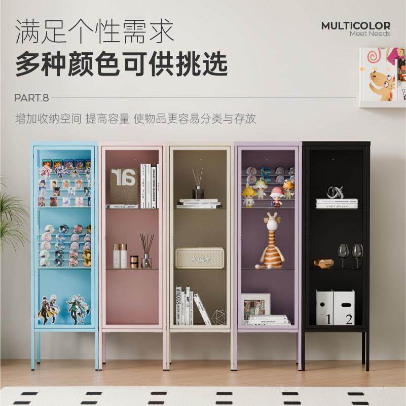 鲁德斯塔北欧简约玻璃门酒柜储物柜客厅展示痛柜手办墙角收纳柜子,淘宝优惠券,粉丝福利购,淘宝优惠卷