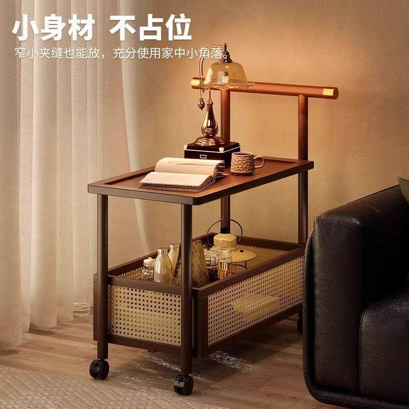 可移动边几收纳中古零食小推车床头柜客厅沙发储物置物架藤编茶几,淘宝优惠券,粉丝福利购,淘宝优惠卷