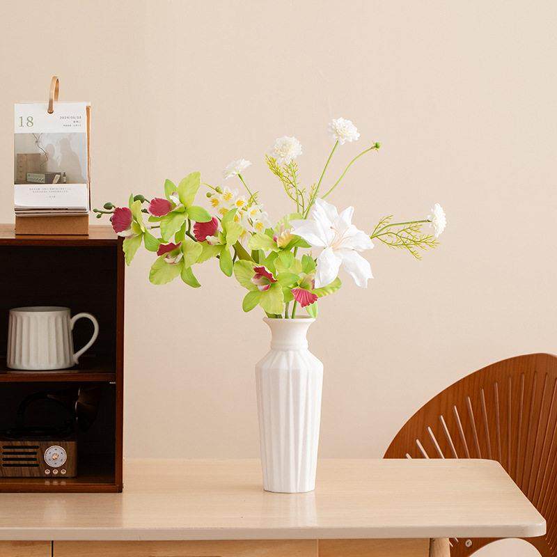 舒门蝴蝶兰人造花假花绢花干花花束花瓶包装客厅插花装饰品高端,淘宝优惠券,粉丝福利购,淘宝优惠卷