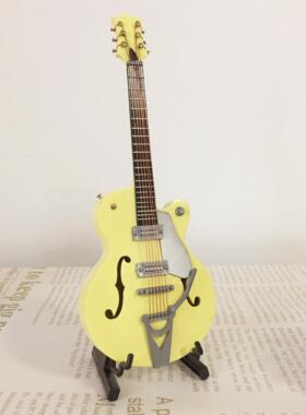 手工迷你木质电吉他模型电贝司摆件乐器模型送男女朋友生日礼物