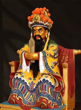 纯铜五台山五爷像龙五爷神像广济龙王财神爷佛像家用客厅铜像摆件