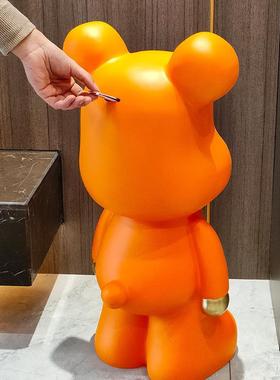 大号暴力熊摆件客厅装饰品存钱罐电视柜酒柜玄关树脂轻奢乔迁礼物