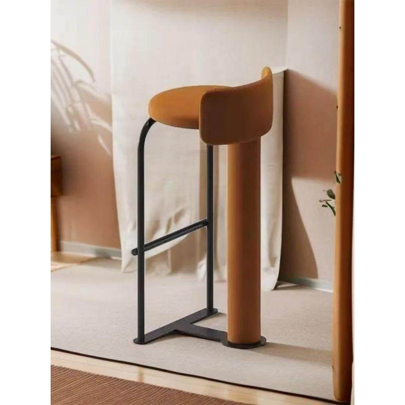 北欧金属吧台椅实木高脚凳轻奢咖啡厅设计师简约创意前台酒吧椅,淘宝优惠券,粉丝福利购,淘宝优惠卷