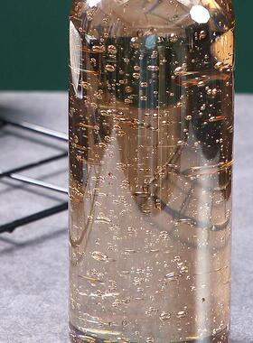 现代意式轻奢极简实心K9厚重水晶酒瓶子酒樽形造型工艺品装饰摆件