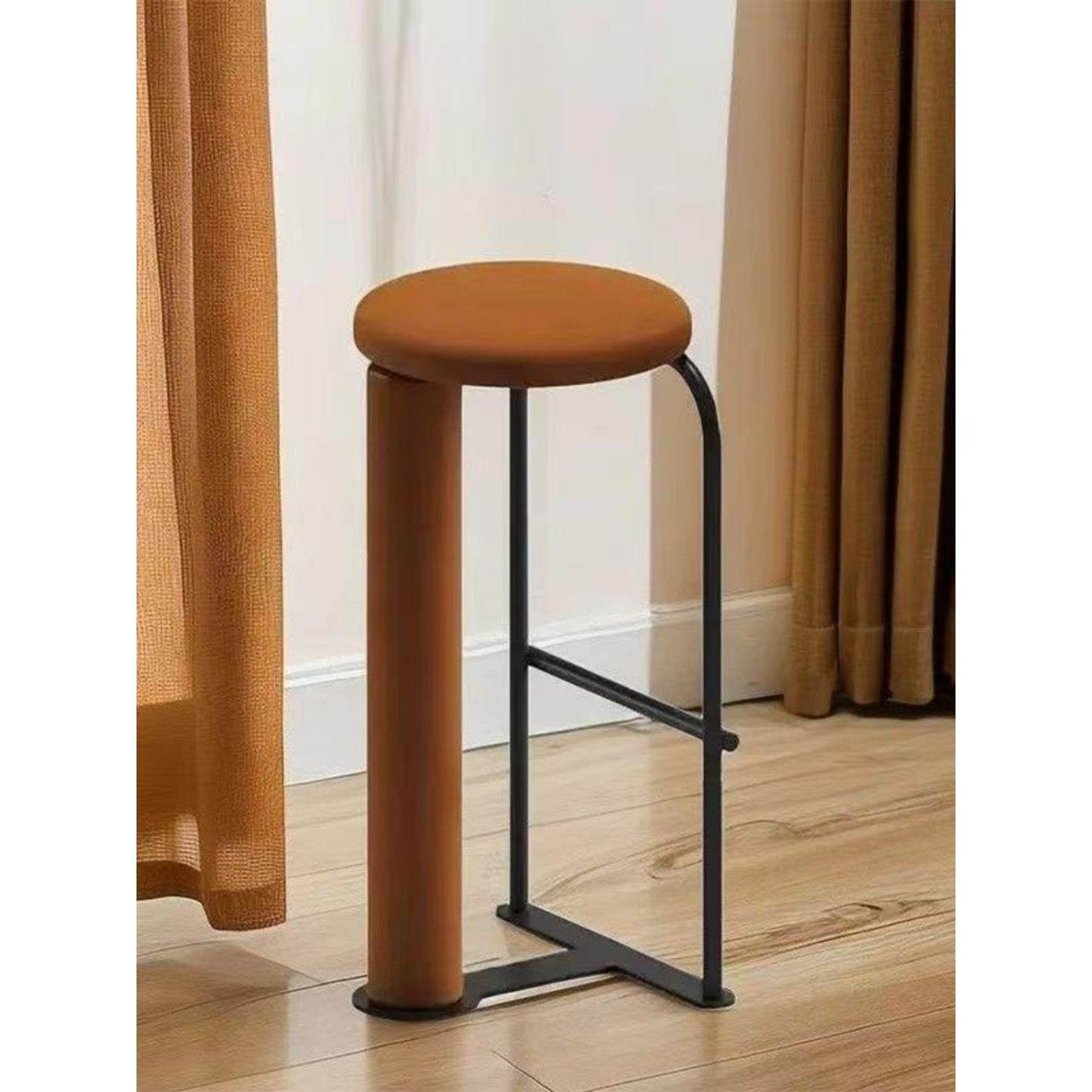 北欧金属吧台椅实木高脚凳轻奢咖啡厅设计师简约创意前台酒吧椅,淘宝优惠券,粉丝福利购,淘宝优惠卷