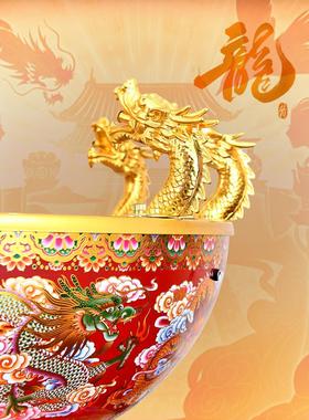 新款纯铜浴佛盆九龙吐水释迦牟尼佛太子佛像寺院浴佛节铜摆件用品