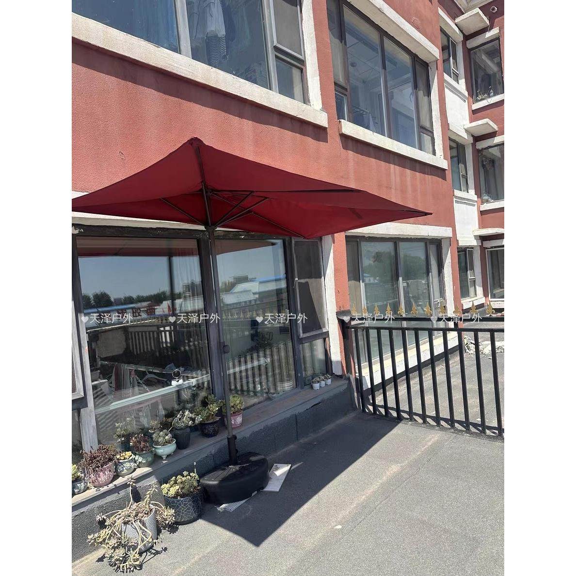 户外靠墙半边伞升降阳台遮阳伞侧边长方形庭院小伞花园露台太阳伞,淘宝优惠券,粉丝福利购,淘宝优惠卷