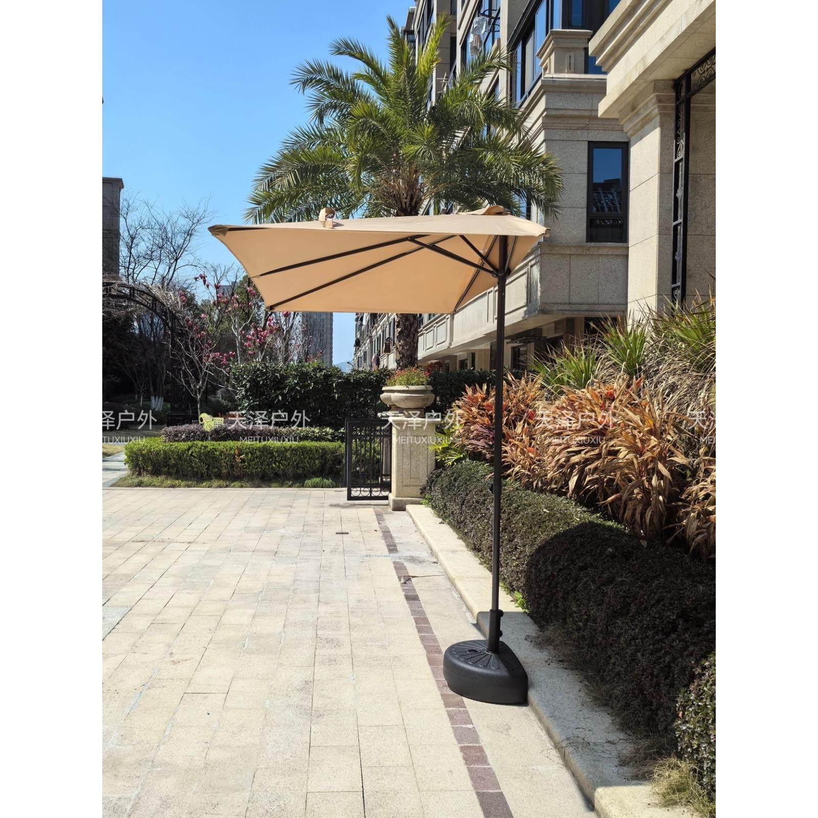 户外靠墙半边伞升降阳台遮阳伞侧边长方形庭院小伞花园露台太阳伞,淘宝优惠券,粉丝福利购,淘宝优惠卷