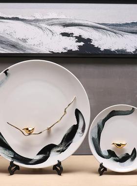 新中式禅意陶瓷罐子摆件现代简约样板房间客厅玄关工艺礼品摆饰家