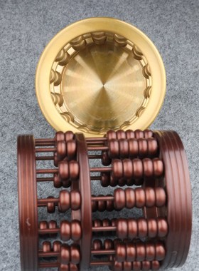 香新阁纯铜算盘笔筒招财摆件乔迁新居民办公工艺礼品家居饰品收纳