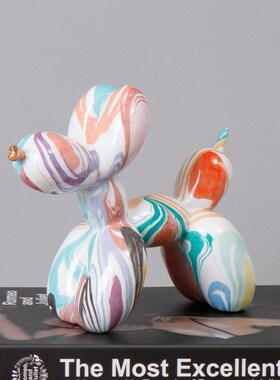 气球狗北欧轻奢酒柜电视柜客厅公室级软装饰品家居摆件