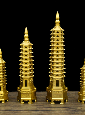 文昌塔纯铜摆件九层十三层13层男孩女孩学生金榜题名客厅桌面书桌