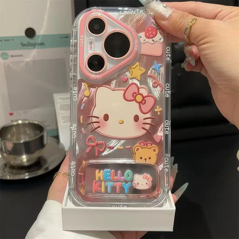 粉色蝴蝶结猫适用于oppoa5手机壳A6PRO/A3/A1保护套A97/93S/92/73新款A58X/57/56/53防摔女A15A11 R17/15狐尾 - 图0