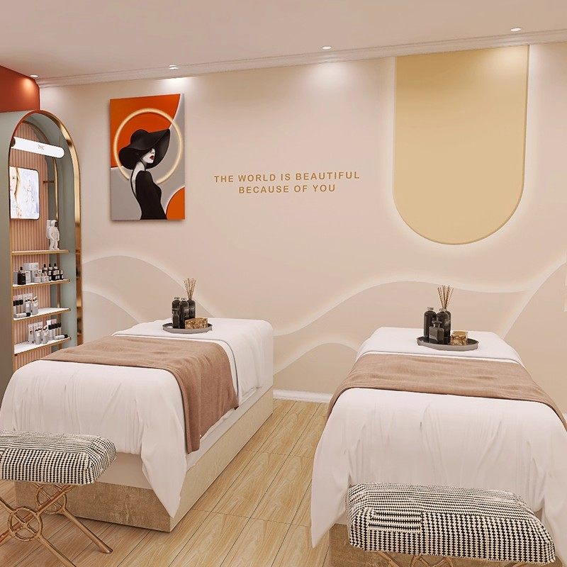 3d简约奶油风墙纸高级感墙纸公司服装店瑜伽馆美容院前台背景壁布,淘宝优惠券,粉丝福利购,淘宝优惠卷