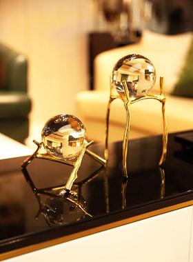 现代轻奢招财摆件家居客厅工艺品电视柜酒柜书房办公室桌面装饰品