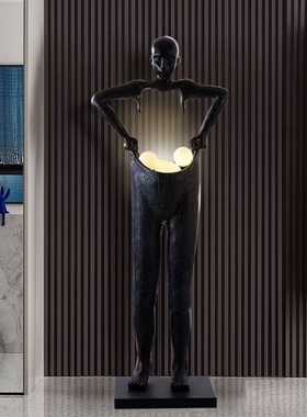 玻璃钢雕塑落地灯酒店大堂别墅商场售楼部装饰后现代抽象艺术摆件