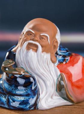 特价石湾陶瓷摆件人物雕塑中式家居客厅书房电视柜长辈送礼寿星公