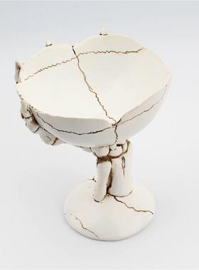 新品骷髅手头骨小果盘糖果碟台面整理收纳盘创意家居装饰摆件包邮