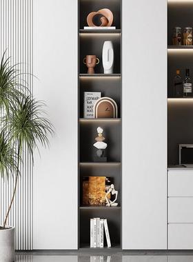 美拉德焦糖色系酒柜餐边柜装饰品酒店样板间客厅套装轻奢软装摆件