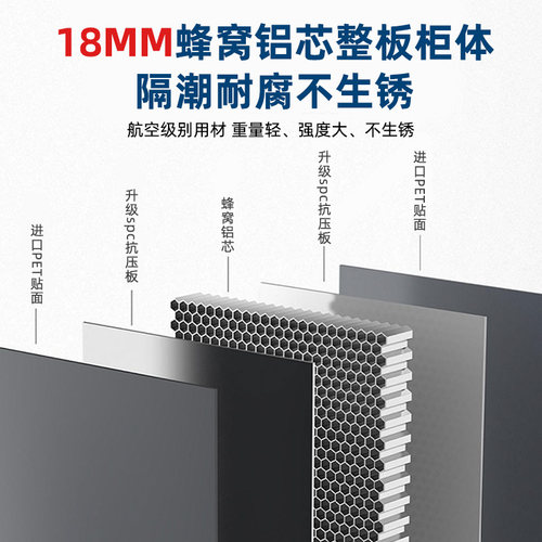 定制蜂窝铝书柜家用带玻璃门客厅一体整墙现代轻奢储物柜酒柜书架 - 图3