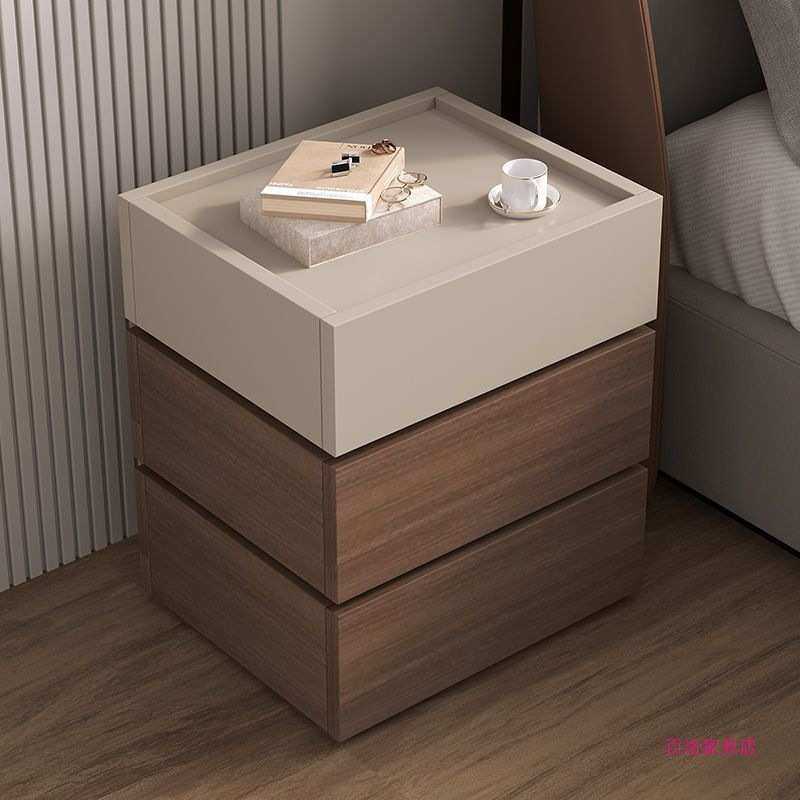 床头柜轻奢床边柜现代家用简约卧室新款实木创意储物柜,淘宝优惠券,粉丝福利购,淘宝优惠卷