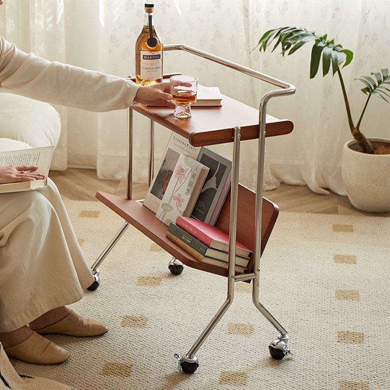中古小推车客厅简约创意可移动沙发茶边几卧室网红床边复古置物架,淘宝优惠券,粉丝福利购,淘宝优惠卷