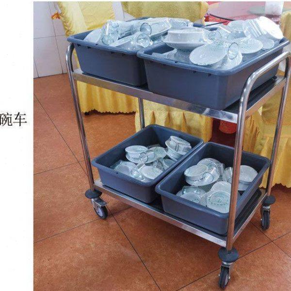 加厚不锈钢餐车三层小推车商用收餐车收碗车餐厅送餐车酒店上菜车,淘宝优惠券,粉丝福利购,淘宝优惠卷