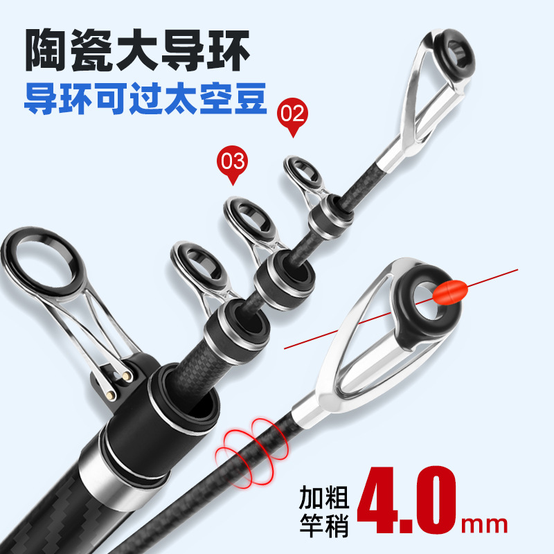 碳素远投竿锚鱼杆海竿长节超硬抛竿巨物远投杆钓竿金属套装硬竿 - 图1