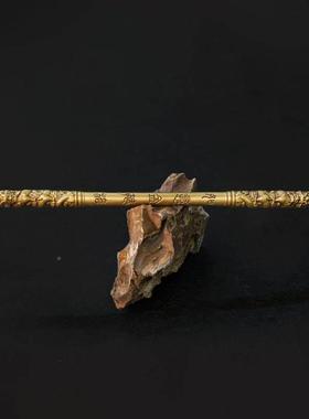 黄铜实心如意金箍棒面手把黑神话悟齐天大件圣武空器桌RAJ摆件装