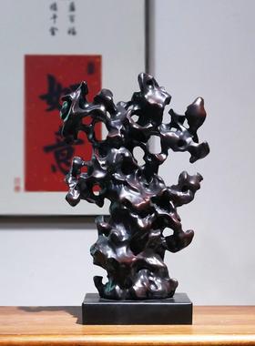 中式轻树脂太新湖石禅摆件摆件客厅奢意博古架会所玄关创意家居装